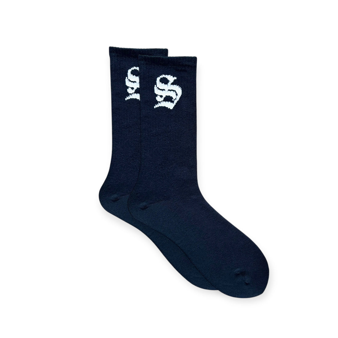 Old English Crew Sock - Navy